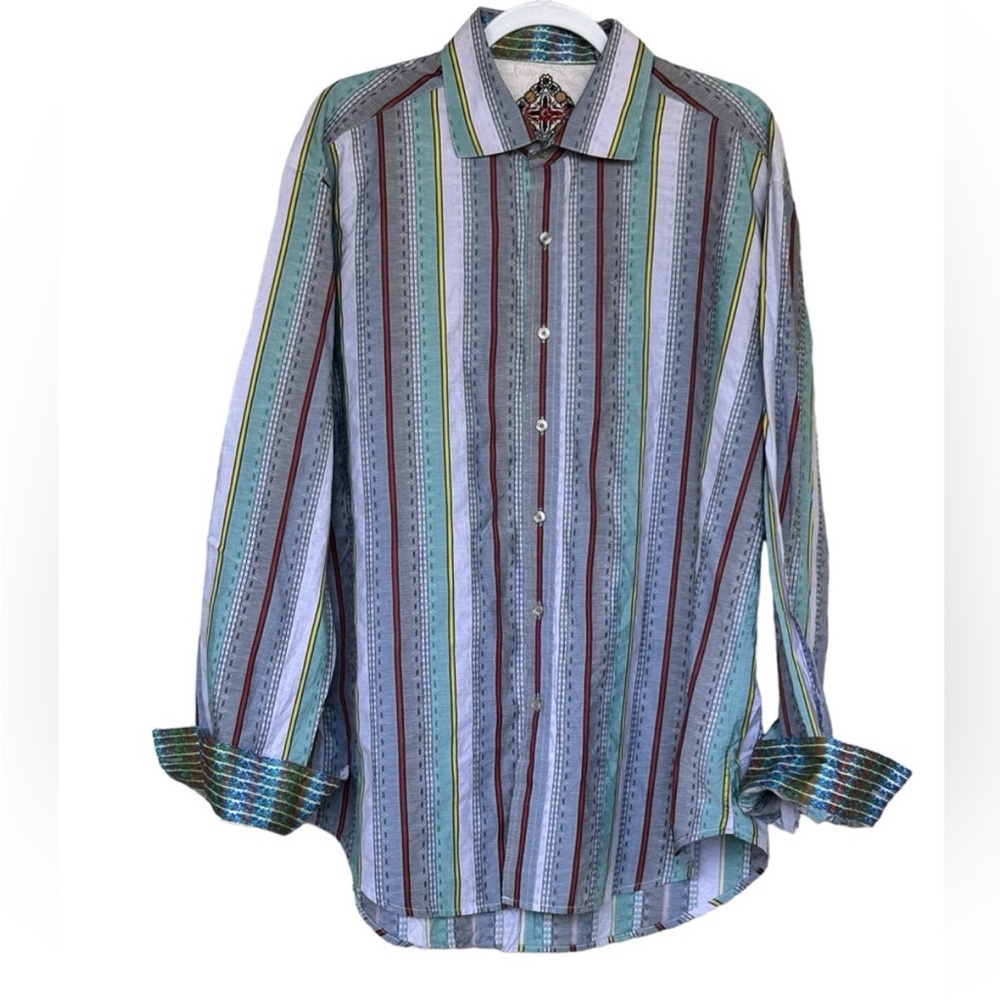 Robert Graham Stripped Multicolor Button Down Shi… - image 2